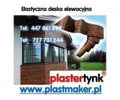 Elastyczne deski elewacyjne PlasterTynk ,imitacja drewna