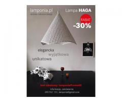 Lampa HAGA- 30% rabat- Stylowa, unikalna i elegancka